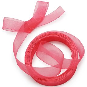 Fita de organza coral Fita de organza coral