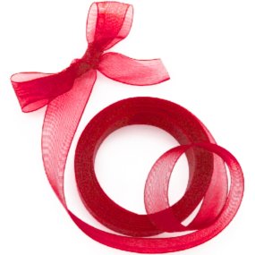 Fita de organza vermelha Fita de organza vermelha