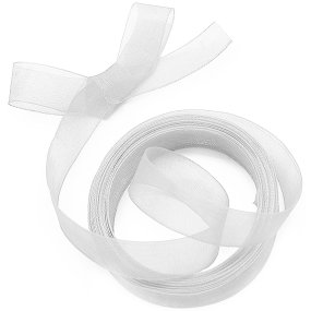 Fita de organza branca Fita de organza branca