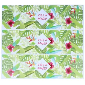 Adesivos latas velas tropicais verdes