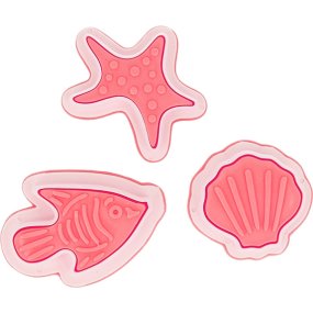 Ensemble 3 êtres marins coupeurs de pâtes