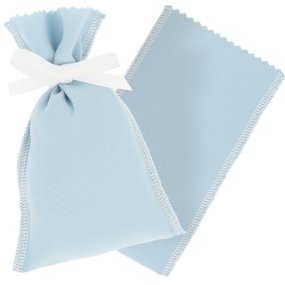 Sachet en tissu lisse bleu clair