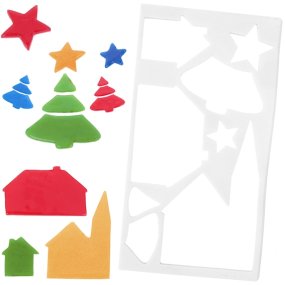 Figurines en moisissure pour les fenêtres de paysage de Noël