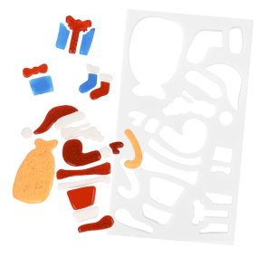 Molde figuras para janelas Pai Natal