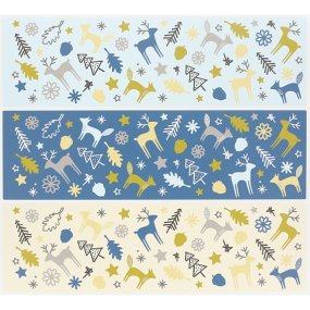 Pegatinas bosque navideño tonos azules pequeñas Pegatinas bosque navideño tonos azules pequeñas