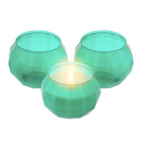 Récipient 150 ml pour bougies bol géométrique vert