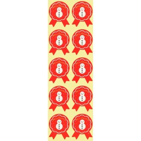 Pegatinas packaging navidad muñeco de nieve