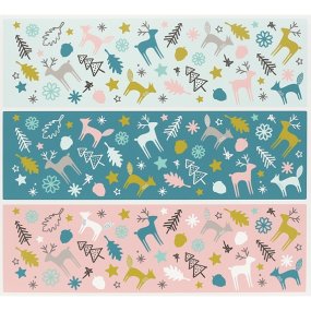 Autocollants de forêt de Noël petits tons verts