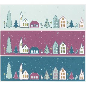 Adesivos aldeia nevada tons verdes pequenas