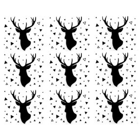 Autocollants de rennes noirs