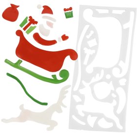 Molde figuras para ventanas trineo santa claus Molde figuras para ventanas trineo santa claus