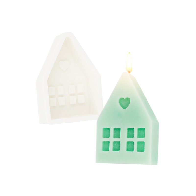 Molde vela casinha de natal