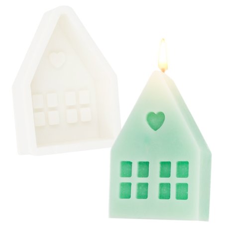 Molde vela casinha de natal