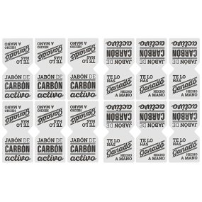 Autocollants de savon au charbon actif