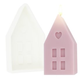 Molde de casinha de Natal grande para velas