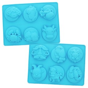 Molde silicone 6+6 signos do zodiaco