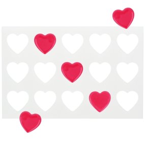 Molde figuras para ventana 15 corazones