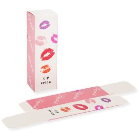 Boîte pour rouge à lèvres baiser fond blanc Boîte pour rouge à lèvres baiser fond blanc