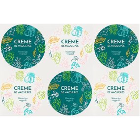 Autocollants de crème pour les mains et les pieds Autocollants de crème pour les mains et les pieds