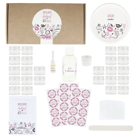 Kit fazer esfoliante labial. Materiais e instruçoes