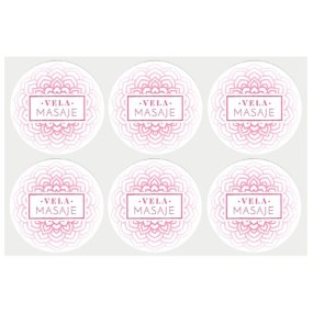 Adesivos velas de massagem