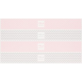 Autocollants rubans gris et roses pour bougies Autocollants rubans gris et roses pour bougies