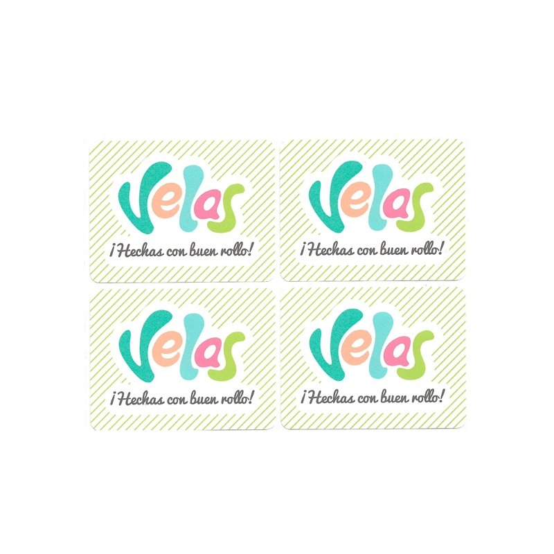 Autocollants de bougies faits avec de bonnes vibrations