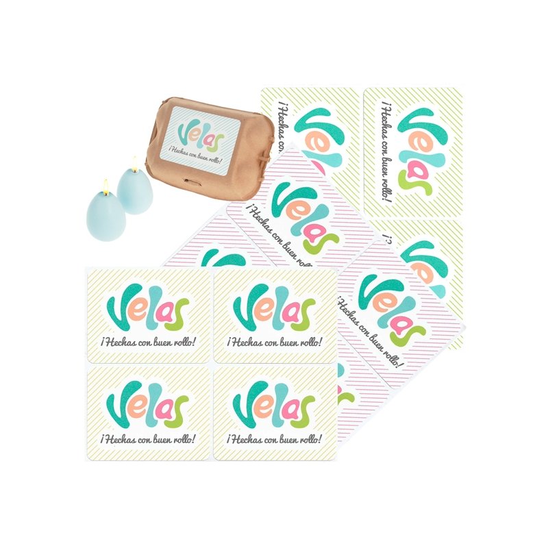 Stickers bougies faites avec un bon rouleau