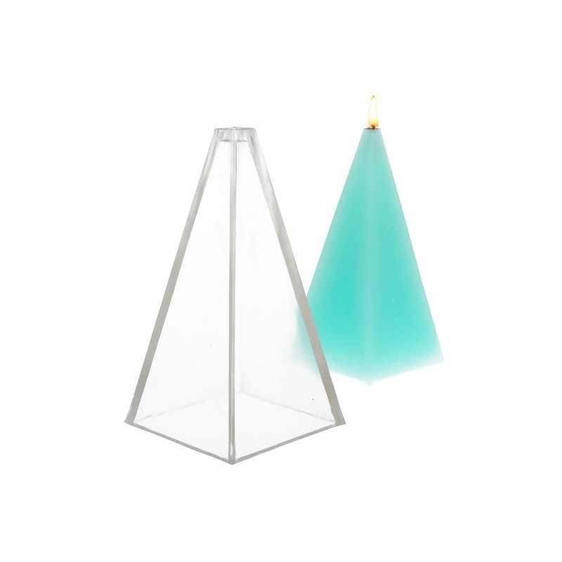 Molde velas piramide acrilico 5x5x10 cm