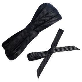 Cinta grosgrain negra de 6 mm Cinta grosgrain negra de 6 mm