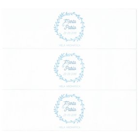 Pegatinas personalizadas corona floral para latas Pegatinas personalizadas corona floral para latas
