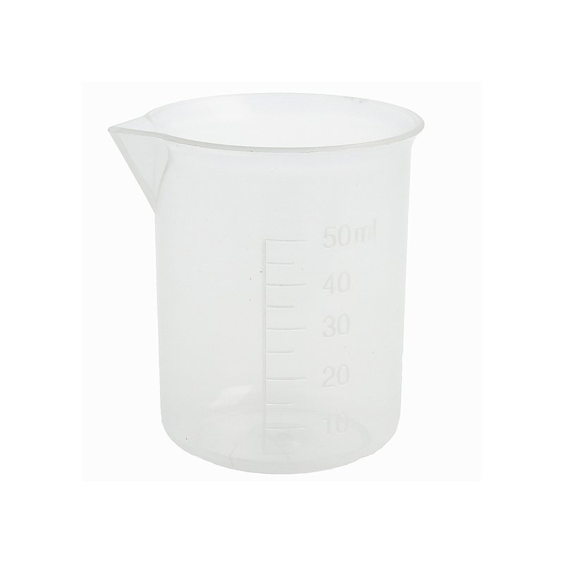 Mini vaso medidor 50 ml de plastico