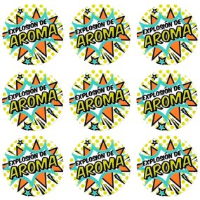 Adesivos explosao de aroma pop art
