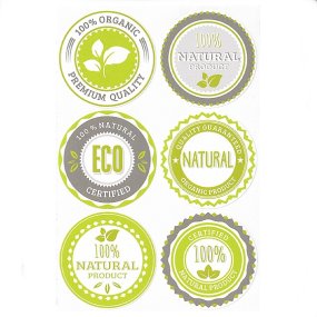 Grands autocollants de mélange de produits naturels Grands autocollants de mélange de produits naturels
