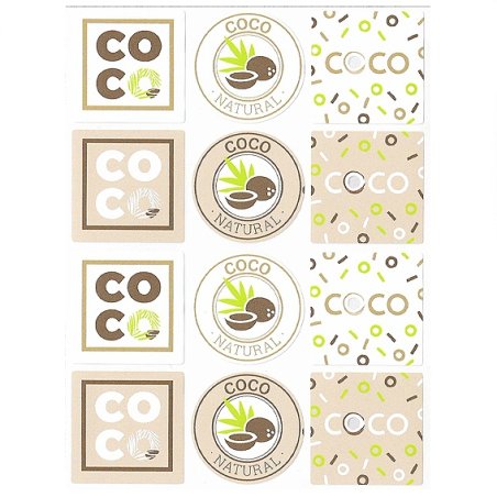 Autocollants passion noix de coco