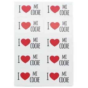 Pegatinas i love mi coche Pegatinas i love mi coche