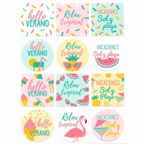 Adesivos de flamingos