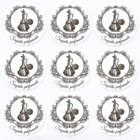 Adesivos para sacos perfumados retro