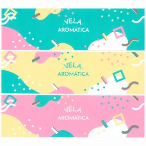 Adesivos abstratos para velas em lata