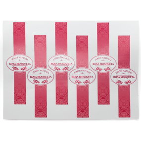 Etiquetas sabonete rosa mosqueta