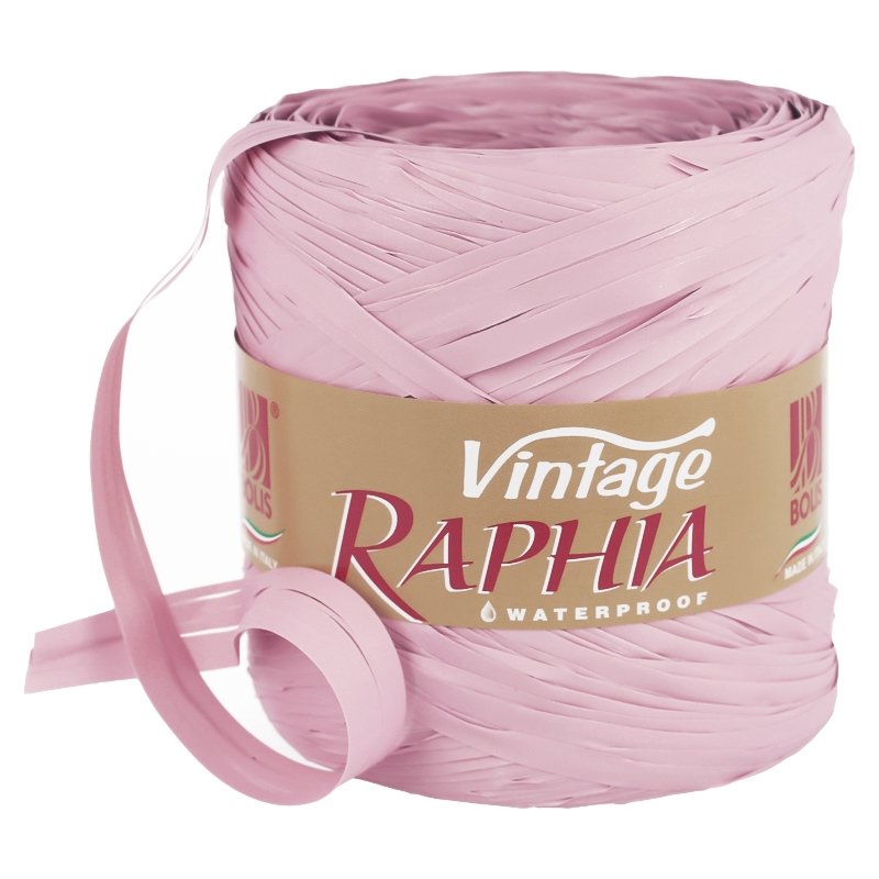 Fita de rafia rosa vintage