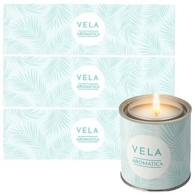 Adesivos palmeiras para velas em lata