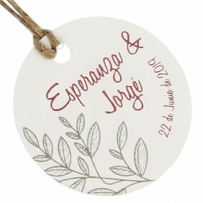 Etiquetas de cartao casamento personalizadas redondas