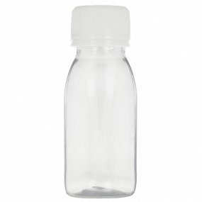 Botella 60 ml PET basica con rosca blanca precinto por mayor Botella 60 ml PET basica con rosca blanca precinto por mayor