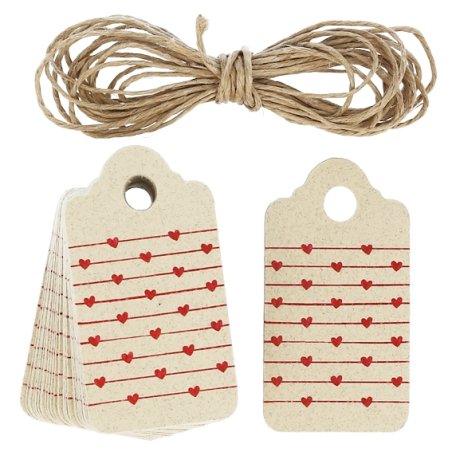Etiquettes carton recycle rectangulaires hand made with love