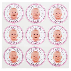 Autocollants personnalisés avec photo girl