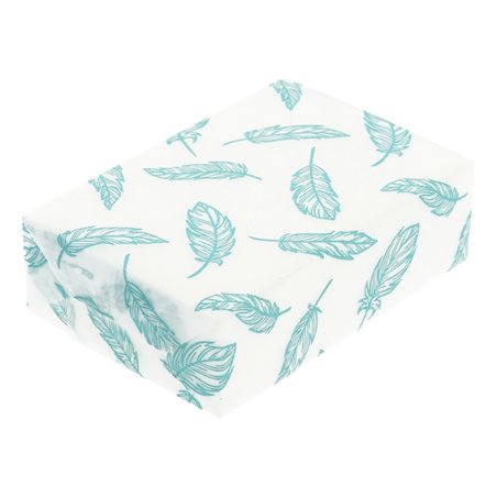 Papel estampado de plumas para sabonetes