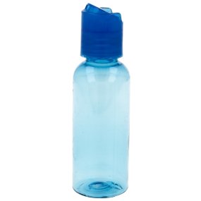 Garrafa PET 50 ml de cor azul