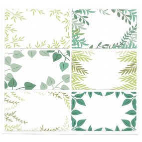 Autocollants d’écriture rectangulaires à base de plantes Autocollants d’écriture rectangulaires à base de plantes