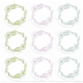 Pegatinas para escribir herbal redondas Pegatinas para escribir herbal redondas